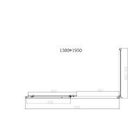 Душевой уголок Vincea Slim-N VSR-4SN9013CGB, 130 х 90 см, стекло тонированное, профиль черный