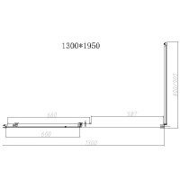 Душевой уголок Vincea Slim-N, 130 х 90 см, стекло прозрачное, профиль черный, VSR-4SN9013CLB
