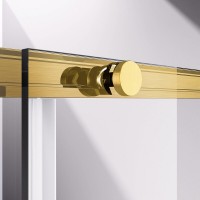 Душевой уголок Vincea Slim-N VSR-4SN9013CLG, 130 х 90 см, стекло прозрачное, профиль золото брашированное