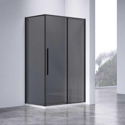 Душевой уголок Vincea Slim-N VSR-4SN9014CGB, 140 х 90 см, тонированное стекло, профиль черный