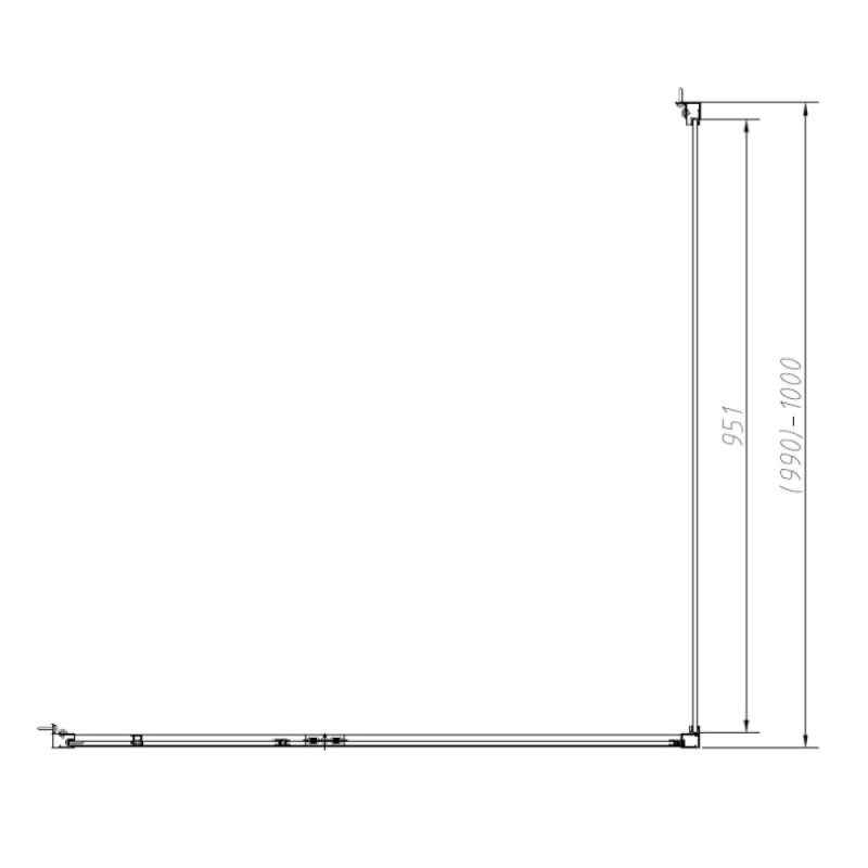 Душевой уголок Vincea Slim-N VSR-4SNP1011CL, 110 х 100 см, стекло прозрачное, профиль хром