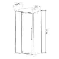 Душевой уголок Vincea Slim-N VSR-4SNP1012CL, 120 x 100 см, стекло прозрачное, профиль хром