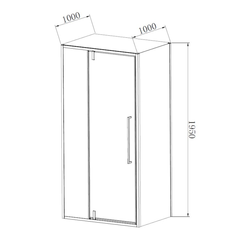 Душевой уголок Vincea Slim-N VSR-4SNP1012CLGM, 120 x 100 см, стекло прозрачное, профиль вороненая сталь