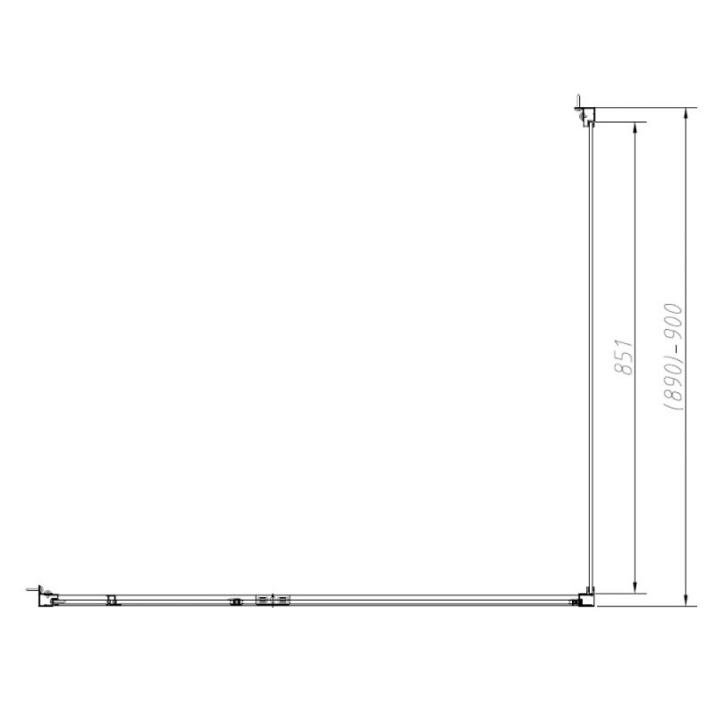 Душевой уголок Vincea Slim-N VSR-4SNP9011CL, 110 х 90 см, стекло прозрачное, профиль хром