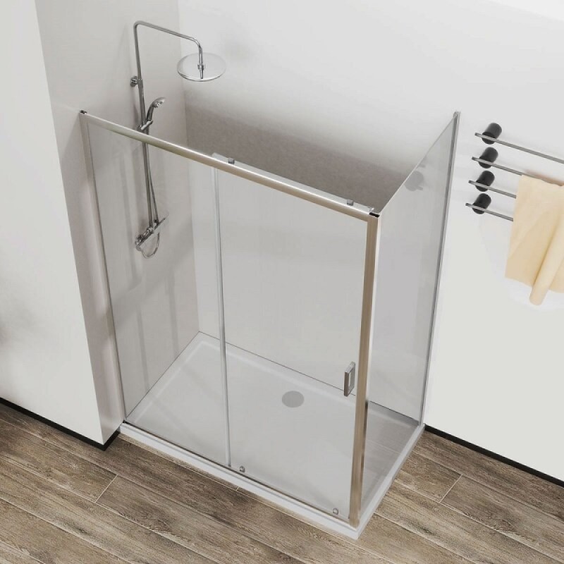 Душевой уголок Vincea City VSR-5CT9011CL, 110 x 90 см, стекло прозрачное, профиль хром