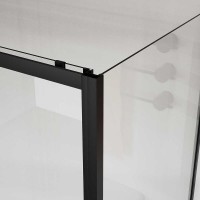 Душевой уголок Vincea City VSR-5CT9011CLB, 110 x 90 см, стекло прозрачное, профиль черный