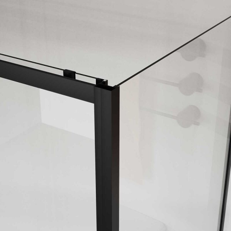 Душевой уголок Vincea City VSR-5CT9011CLB, 110 x 90 см, стекло прозрачное, профиль черный
