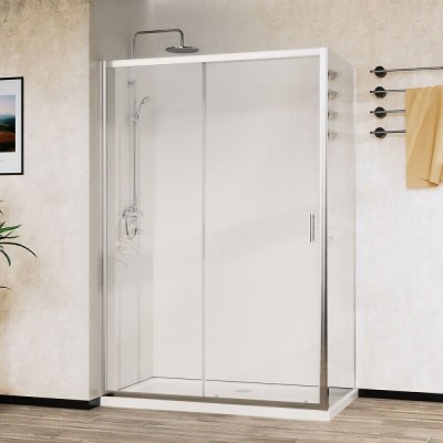 Душевой уголок Vincea City, 120 x 90 см, стекло прозрачное, профиль хром, VSR-5CT9012CL
