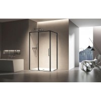 Душевой уголок Vincea Slim VSR-6SL8013CLB, 130 x 80 см, стекло прозрачное, профиль черный