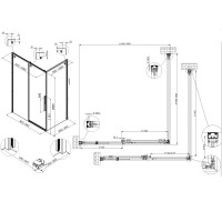 Душевой уголок Vincea Ultima VSR-7UL1010CL, 100 x 100 см, стекло прозрачное, профиль хром