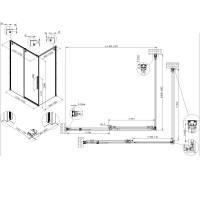 Душевой уголок Vincea Ultima VSR-7UL1012CL, 120 x 100 см, стекло прозрачное, профиль хром