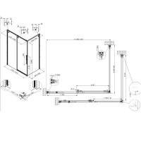 Душевой уголок Vincea Ultima VSR-7UL9012CL, 120 x 90 см, стекло прозрачное, профиль хром