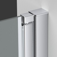 Душевой уголок Vincea Alpha VSR2-3AL7085CL, 85 x 70 см, двери распашные стекло прозрачное, профиль хром