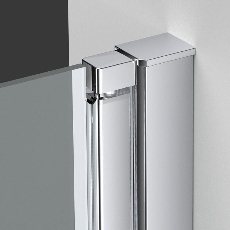 Душевой уголок Vincea Alpha VSR2-3AL7090CL, 90 x 70 см, двери распашные стекло прозрачное, профиль хром