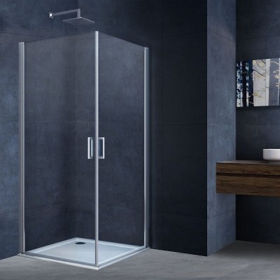 Душевой уголок Vincea Alpha VSR2-3AL7090CL, 90 x 70 см, двери распашные стекло прозрачное, профиль хром