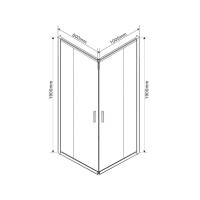 Душевой уголок Vincea Garda VSS-1G8010CL, 100 x 80 см, прямоугольный, дверь раздвижная, стекло прозрачное, хром