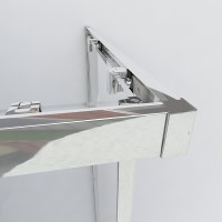 Душевой уголок Vincea Garda, 90 x 80 см, стекло прозрачное, профиль воронёная сталь, gunmetal, VSS-1G8090CLGM
