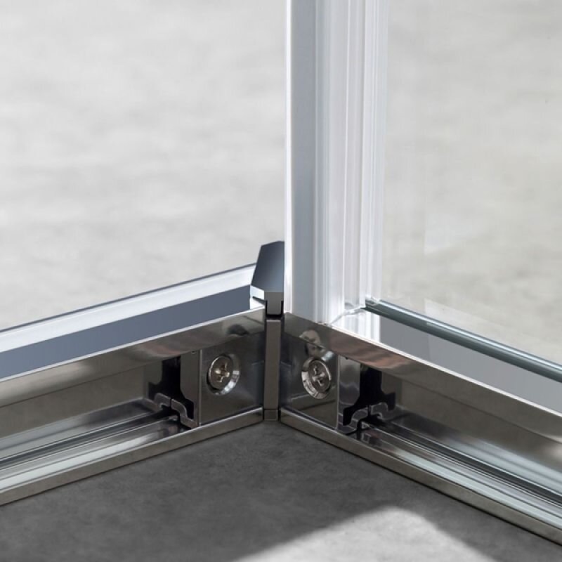 Душевой уголок Vincea Slim-U 100 x 80 см, стекло прозрачное, профиль хром, VSS-2SU8010CL