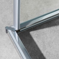 Душевой уголок Vincea Slim-U 90 x 90 см, стекло прозрачное, профиль черный матовый, VSS-2SU900CLB