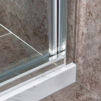 Душевой уголок Vincea Slim-U 90 x 90 см, стекло прозрачное, профиль черный матовый, VSS-2SU900CLB