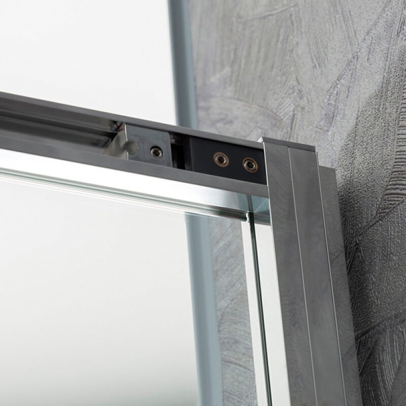 Душевой уголок Vincea Slim-U 90 x 90 см, стекло прозрачное, профиль черный матовый, VSS-2SU900CLB