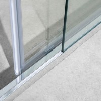 Душевой уголок Vincea Slim-U 90 x 90 см, стекло прозрачное, профиль черный матовый, VSS-2SU900CLB