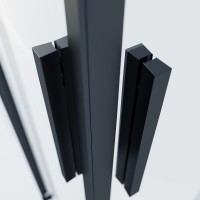 Душевой уголок Vincea Soft VSS-3SO2800CLB, 80 x 80 см, квадратный, дверь раздвижная, стекло прозрачное, профиль черный