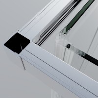 Душевой уголок Vincea Soft VSS-3SO2900CL, 90 x 90 см, квадратный, дверь раздвижная, стекло прозрачное, профиль хром