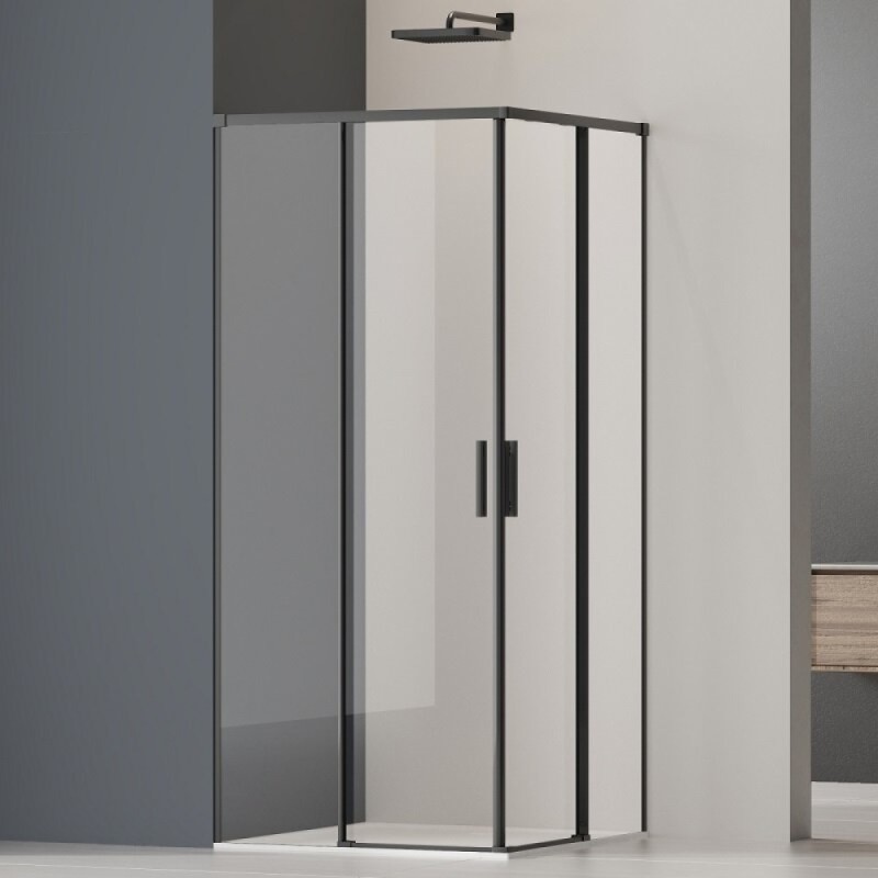 Душевой уголок Vincea Soft VSS-3SO2900CLB, 90 x 90 см, квадратный, дверь раздвижная, стекло прозрачное, профиль черный