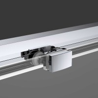 Душевой уголок Vincea Soft VSS-3SO 90 x 90 см квадратный, дверь раздвижная, стекло прозрачное, черный, VSS-3SO900CLB