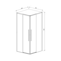 Душевой уголок Vincea Slim-N, 100 х 80 см, стекло прозрачное, профиль хром, VSS-4SN8010CL