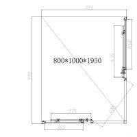 Душевой уголок Vincea Slim-N, 100 х 80 см, стекло прозрачное, профиль хром, VSS-4SN8010CL