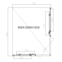 Душевой уголок Vincea Slim-N VSS-4SN8010CLBN, 100 x 80 см, стекло прозрачное, профиль брашированный никель