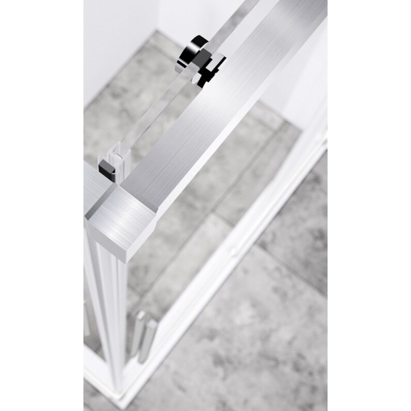Душевой уголок Vincea Slim-N VSS-4SN8010CLBN, 100 x 80 см, стекло прозрачное, профиль брашированный никель