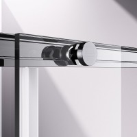Душевой уголок Vincea Slim-N VSS-4SN8010CLBN, 100 x 80 см, стекло прозрачное, профиль брашированный никель