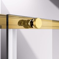 Душевой уголок Vincea Slim-N VSS-4SN8010CLG, 100 х 80 см, стекло прозрачное, профиль брашированное золото