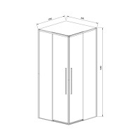 Душевой уголок Vincea Slim-N VSS-4SN8010CLG, 100 х 80 см, стекло прозрачное, профиль брашированное золото