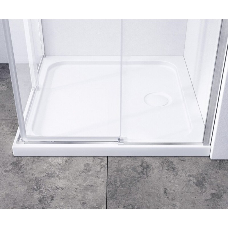 Душевой уголок Vincea Slim-N VSS-4SN900CLBN, 90 x 90 см, стекло прозрачное, профиль брашированный никель