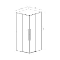 Душевой уголок Vincea Slim-N VSS-4SN900CLG 90 х 90 см, стекло прозрачное, профиль брашированное золото