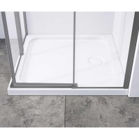 Душевой уголок Vincea Slim-N, VSS-4SN900CLGM, 90 х 90 см, стекло прозрачное, профиль воронёная сталь, gunmetal