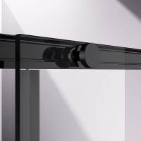 Душевой уголок Vincea Slim-N, 100 х 90 см, стекло прозрачное, профиль черный, VSS-4SN9010CLB