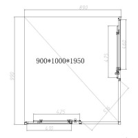 Душевой уголок Vincea Slim-N VSS-4SN9010CLBN, 100 x 90 см, стекло прозрачное, профиль брашированный никель