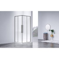 Душевой уголок Vincea Slim-N VSS-4SN9010CLGM, 100 х 90 см, стекло прозрачное, профиль вороненая сталь, gunmetal