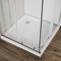 Душевой уголок Vincea City, 80 x 80 см, стекло прозрачное, профиль хром, VSS-5CT800CL