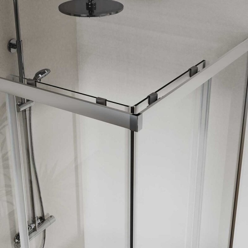 Душевой уголок Vincea City, 100 x 80 см, стекло прозрачное, профиль хром, VSS-5CT8010CL