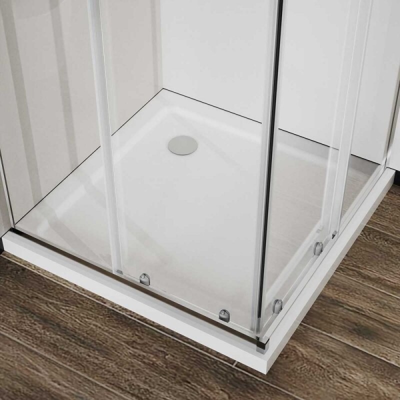 Душевой уголок Vincea City, 100 x 80 см, стекло прозрачное, профиль хром, VSS-5CT8010CL