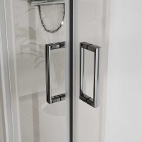 Душевой уголок Vincea City, 100 x 80 см, стекло прозрачное, профиль хром, VSS-5CT8010CL