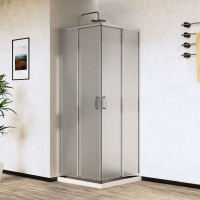 Душевой уголок Vincea City, 100 x 80 см, стекло текстурное, профиль хром, VSS-5CT8010MT