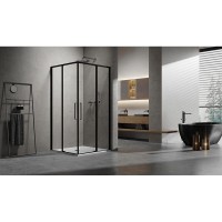 Душевой уголок Vincea Slim VSS-6SL9010CLB, 100 x 90 см, стекло прозрачное, профиль черный