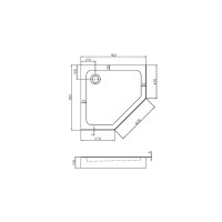 Душевой поддон акриловый Vincea 90 x 90 x 15 см, белый, VST-3AP-9090